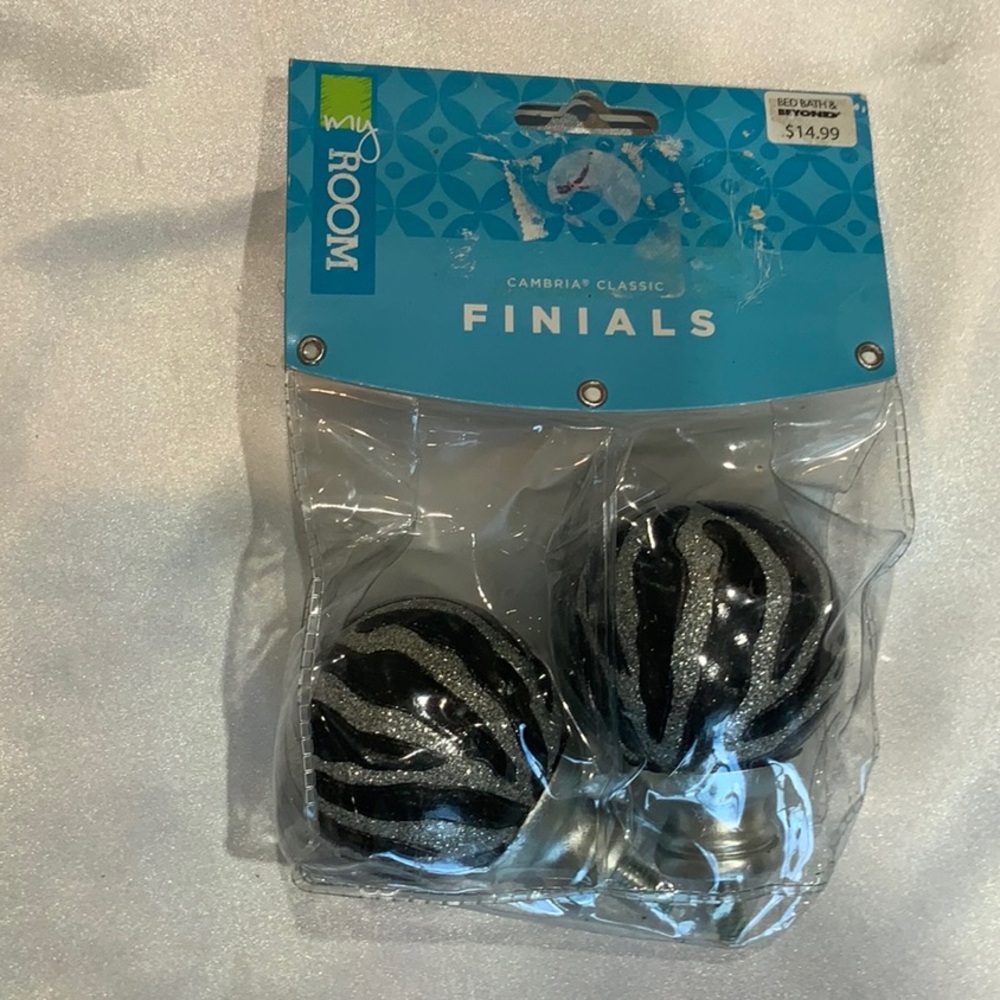 COPY - Black and Silver Finials